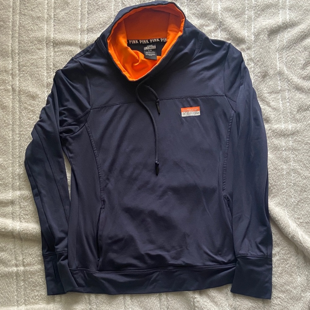 Victorias Secret Dark Blue/ Orange pullover Size L